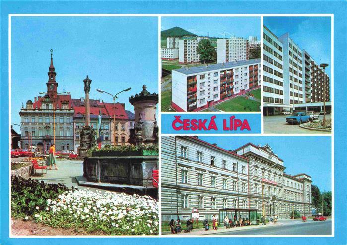 Ceska Lipa Boehmisch Leipa CZ Namesti Miru Sidliste Sever Nemocnice Okresni naro