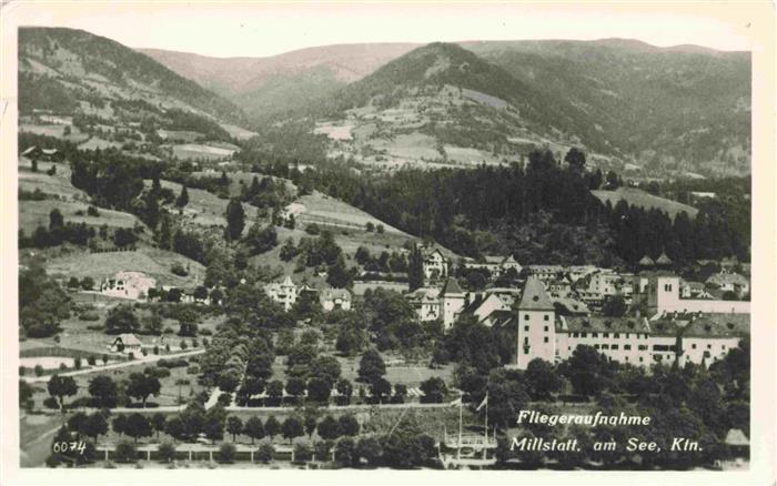 Millstatt Millstaettersee Kaernten AT Fliegeraufnahme