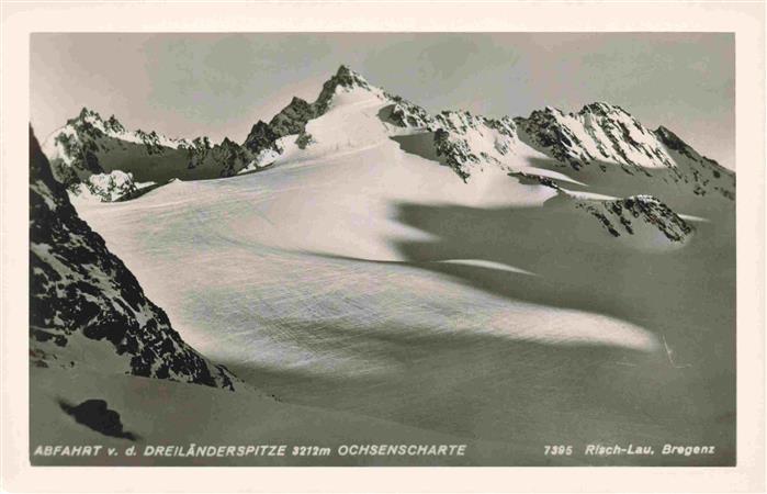 Dreilaenderspitze 3212m Silvretta AT mit Ochsenscharte