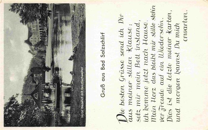 Bad Salzschlirf Hotel Badehof mit Goldfischweiher