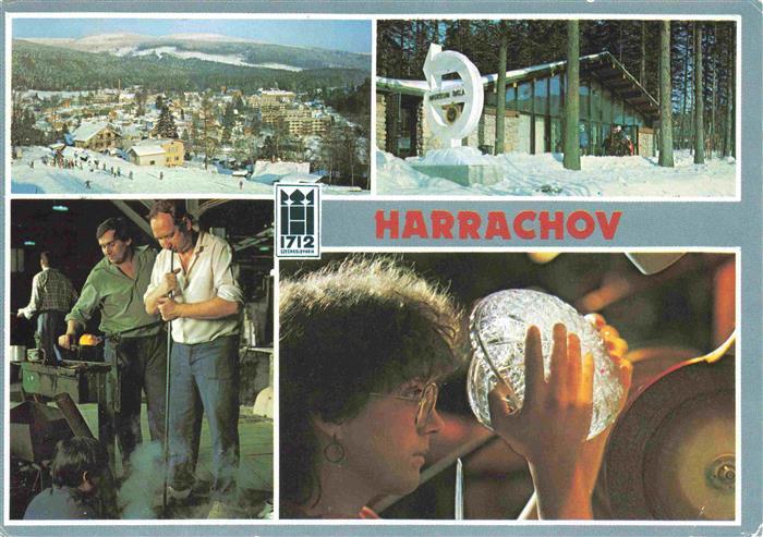 Harrachov Harrachsdorf CZ Panorama Sklarske muzeum Zaber ze sklarske hule Broude