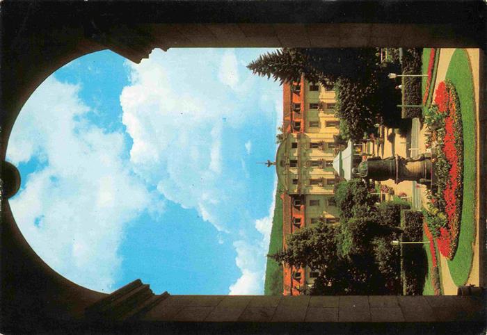 Bad Brueckenau Bayern Durchblick zum Kurhotel