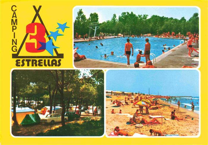Costa Dorada ES Camping Tres Estrellas Strand Schwimmbad