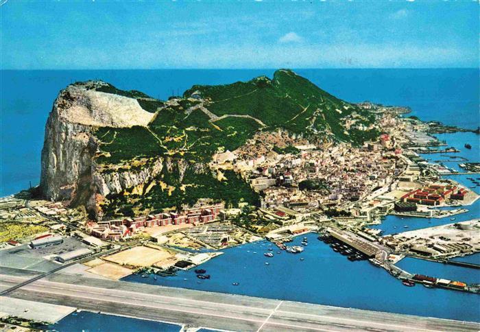 GIBRALTAR Gibilterra Fliegeraufnahme