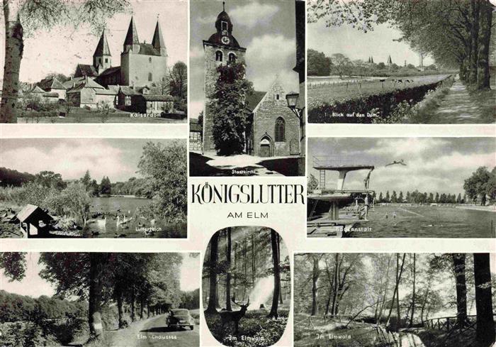Koenigslutter Elm Kaiserdom Lutterteich Elm Chaussee Stadtkirche Elmwaldpartien