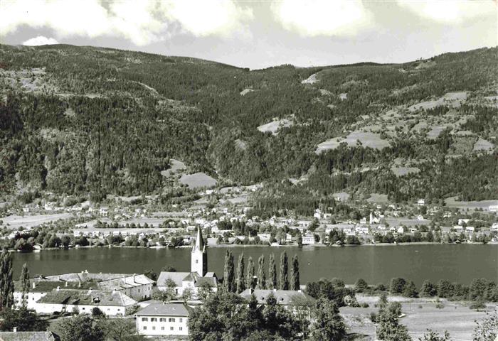 Ossiach Ossiachersee Kaernten AT mit Bodensdorf und Gerlitzen