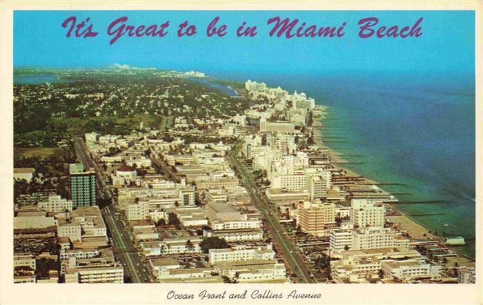 Miami Beach Ocean Front and Collins Avenue Fliegeraufnahme