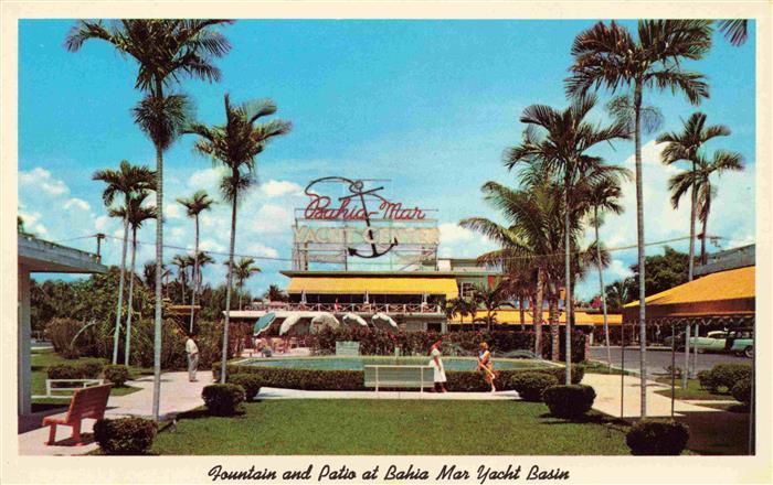 Fort Lauderdale Florida USA Fountain and Patio at Bahia Mark Yacht Basin