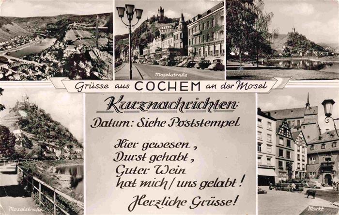 Cochem Kochem Mosel Panorama Moselstrasse Marktplatz