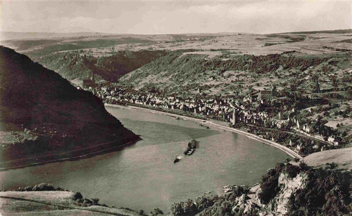 Oberwesel Rhein Fliegeraufnahme Rheinpartie