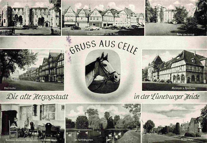 Celle  Niedersachsen Schloss Fachwerkhaeuser Stechbahn Museum Apotheke Bomann Mu