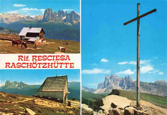 Raschoetzhuette Rifugio Resciesa 2200m Dolomiti IT Berghuette Dolomiten Gipfelkr