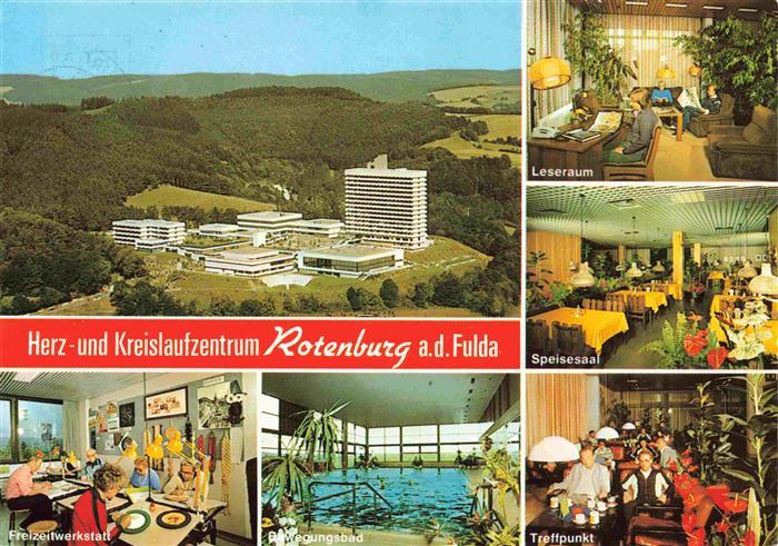 Rotenburg Fulda Herz- und Kreislaufzentrum Luftaufnahme Leseraum Speisesaal Tref
