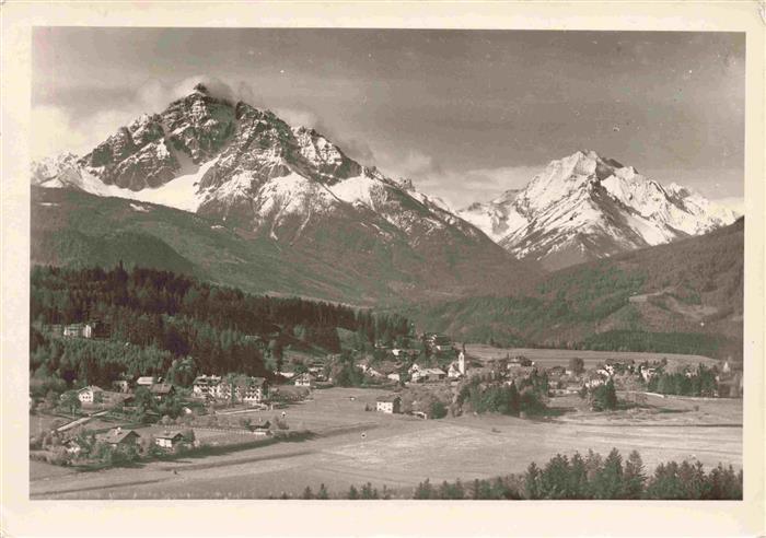 Igls Jgls Innsbruck Tirol AT Fliegeraufnahme mit Serles und Habicht