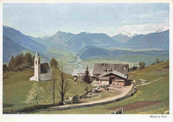 Moesern Telfs Tirol AT Panorama Kirche