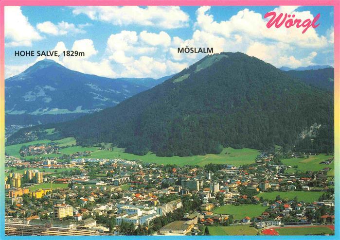 Woergl Kufstein Tirol AT Fliegeraufnahme mit Hohe Salve und Moeslalm