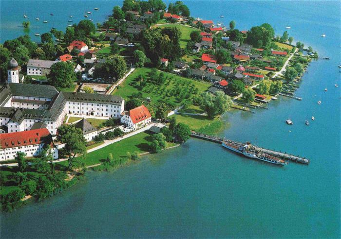 Frauenchiemsee Insel Bayern Fronleichnam 2000 Fliegeraufnahme