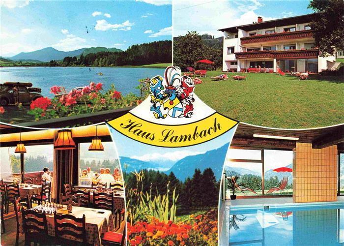 Mariahof Obersteiermark AT Haus Lambach Seepartie Gastraum Panorama Hallenbad