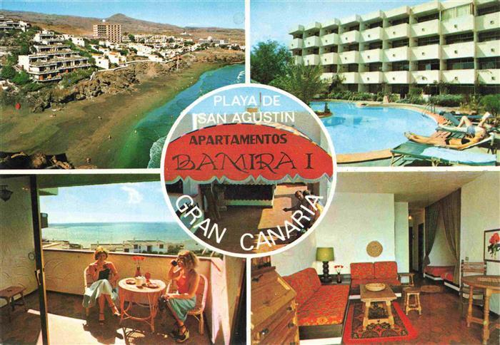San Agustin Gran Canaria Apartamentos Bamira Balkon Zimmer Pool