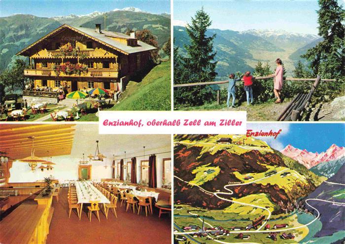 Zell am Ziller Tirol AT Enzianhof Gastraum Aussichtspunkt Panor