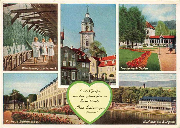 Bad Salzungen Wendelgang Gradierwerk Kurhaus Seeterrassen Garten Kurhaus am Burg