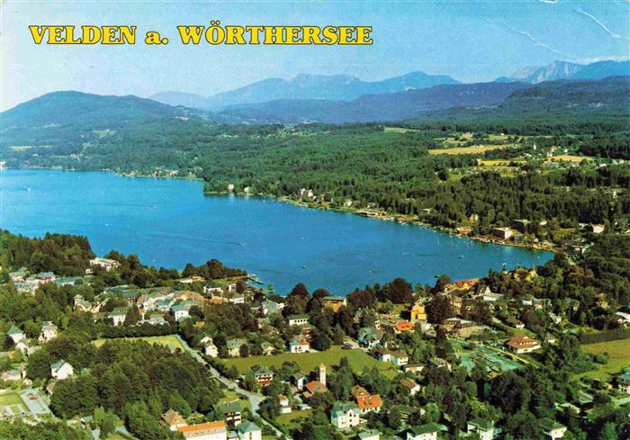 Velden  Woerthersee AT Fliegeraufnahme mit Karawanken