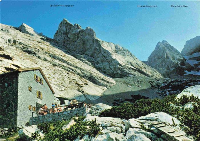 Blaueishuette 1700m Hochkalter Berchtesgaden mit Schaertenspitze Blaueisspitze H