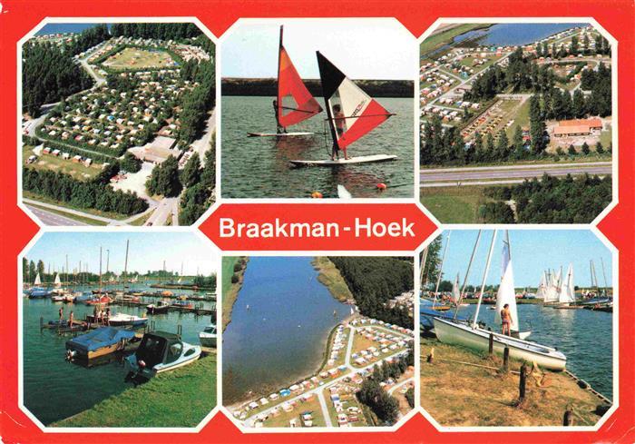 Hoek  Zeeland NL Campingplaetze Braakman Hoek Fliegeraufnahmen Hafenpartie Stran