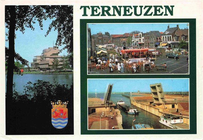 Terneuzen Ter Neuzen Zeeland NL Panorama Marktplatz Schleuse