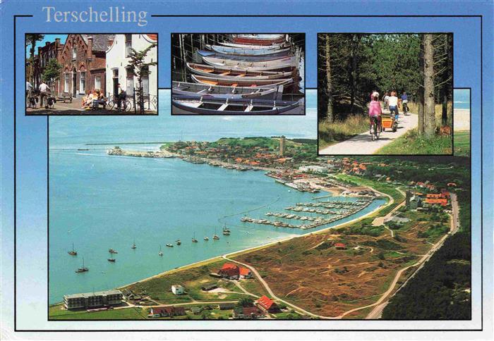 Terschelling Friesland NL Ortspartie Bootsliegeplatz Waldweg