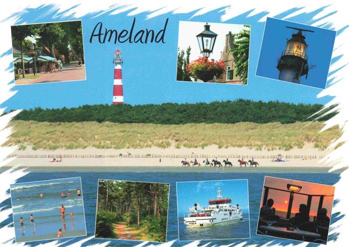 Ameland Friesland NL Park Laterne Leuchtturm Strand Waldweg Faehre Gaststaette