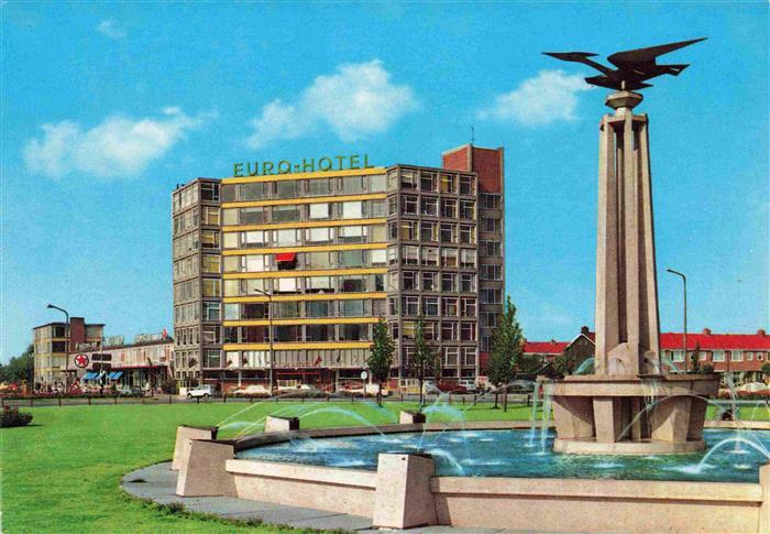 LEEUWARDEN Friesland NL Europaplein met Euro Hotel