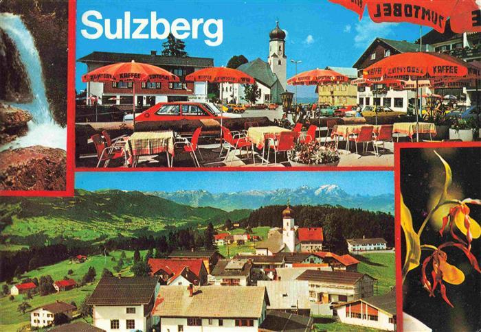 Sulzberg Vorarlberg AT Freiterrasse Ortsansicht Wasserfall