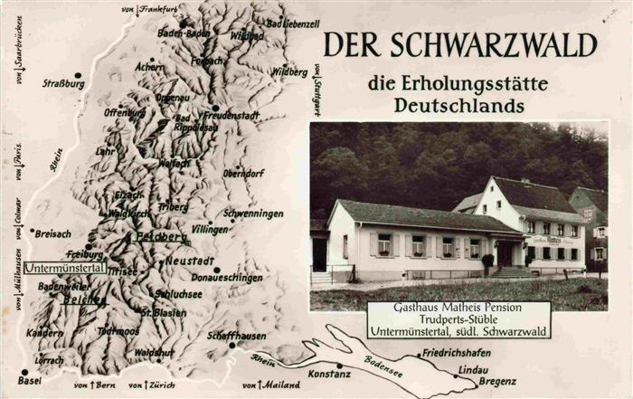 Untermuenstertal Muenstertal BW Gasthaus Matheis Trudperts Stueble