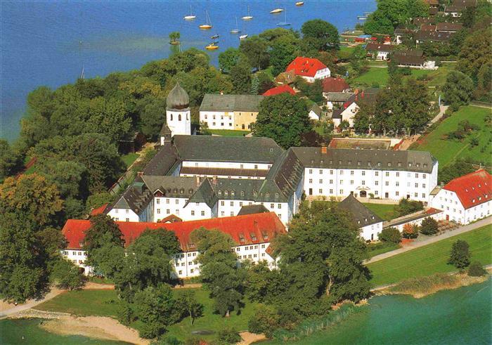 Fraueninsel Chiemsee Kloster Frauenwoerth Fliegeraufnahme