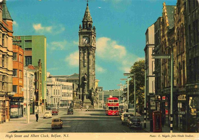 Belfast High Street and Albert Clock