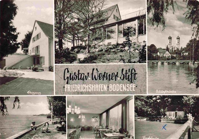 FRIEDRICHSHAFEN Bodensee Gustav Werner Stift Eingang Schlosskirche Badehuette Uf