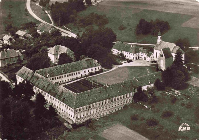 Weilheim  Oberbayern Jugendkurheim Kloster Wessobrunn Fliegeraufnahme