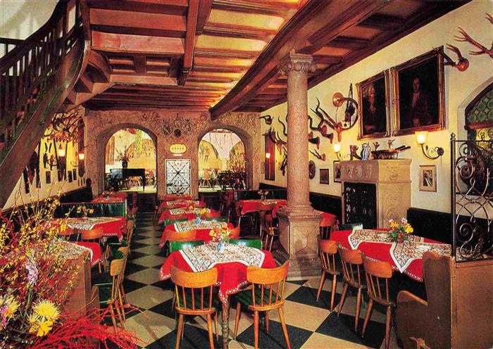 ROTHENBURG   TAUBER Baumeisterhaus Cafe Restaurant Gastraum