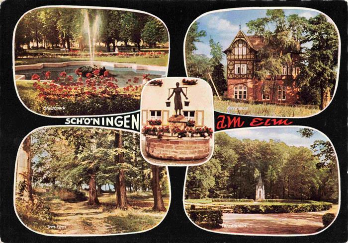 Schoeningen Niedersachsen Stadtpark Im Wlm Brunnen Binnhaus Terzelstein