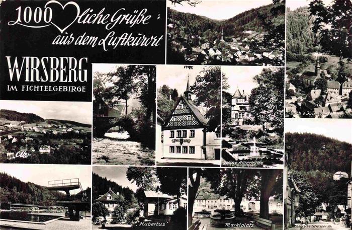 Wirsberg Kulmbach Bayern Panorama Freibad Hubertus Marktplatz Goldne Adlerhuette