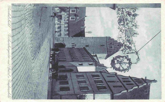 DINKELSBueHL Rothenburgertor mit Spital und Greifenschild