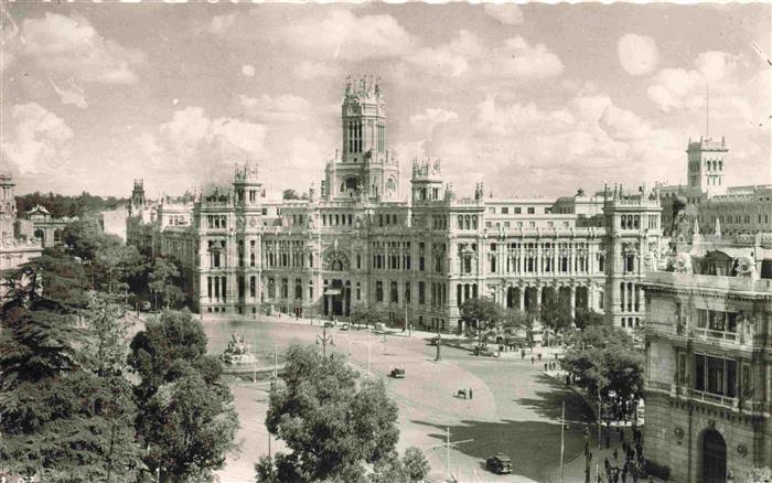 MADRID  ES Plaza de la Cibeles y Palacio de Comunicaciones