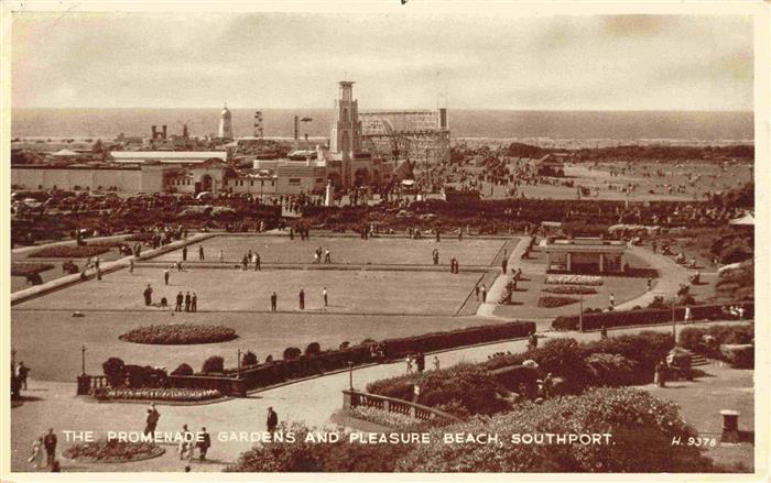 Southport  UK The Promenade Gardens and pleasure beach