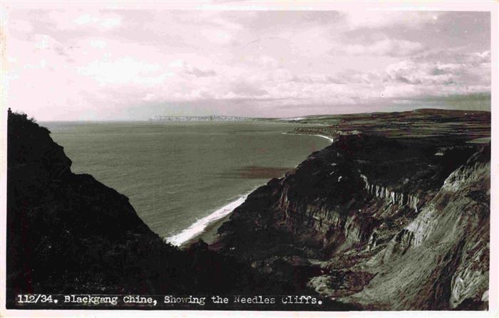 Blackgang Bournemouth UK Panorama showing the needles cliffs