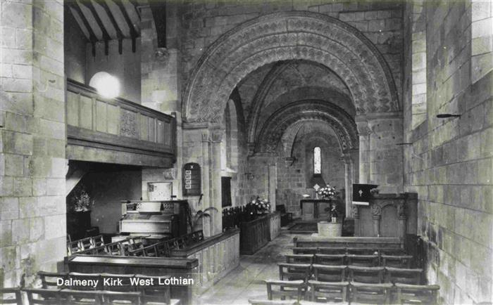 West Lothian Dalmeny Kirk Kirche Innenansicht