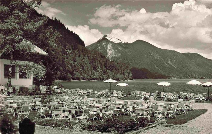 Walchensee Kochel See Bayern Strand Kaffee Bucherer am Walchensee