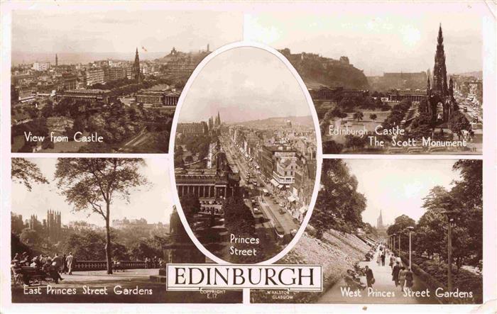 EDINBURGH  SCOTLAND UK View from Castle The Scott Monument East Princes Street G