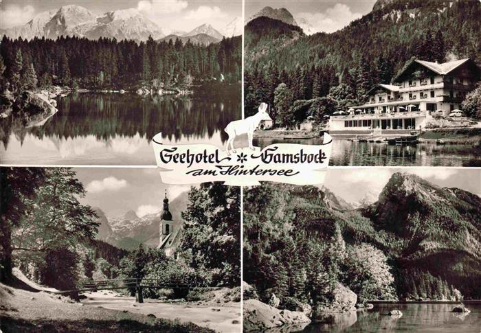 Hintersee Berchtesgaden Bayern Seehotel Gamsbock am Hintersee