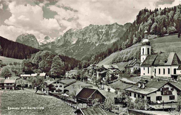 Ramsau  Berchtesgaden Panorama mit Reiteralpe